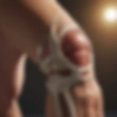 Infographic summarizing contemporary treatment options for advanced knee osteoarthritis