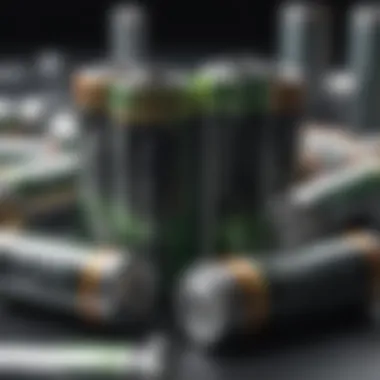 Sustainability and Recycling in Shaped Batteries Sustainability benefits of shaped batteries illustrated through recycling processes.
