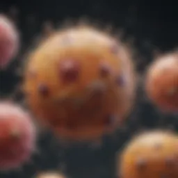 Microscopic view of aggressive sarcoma cells
