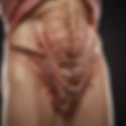 Anatomical diagram of the colon