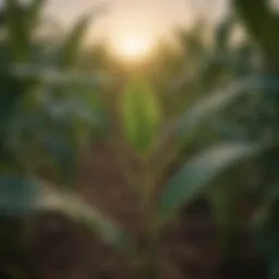 A detailed view of genetically modified crops in a field.