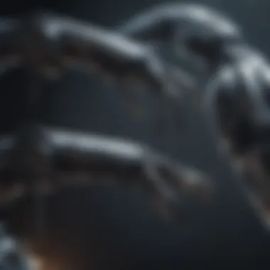 A futuristic representation of robotic arms integrating artificial intelligence technologies