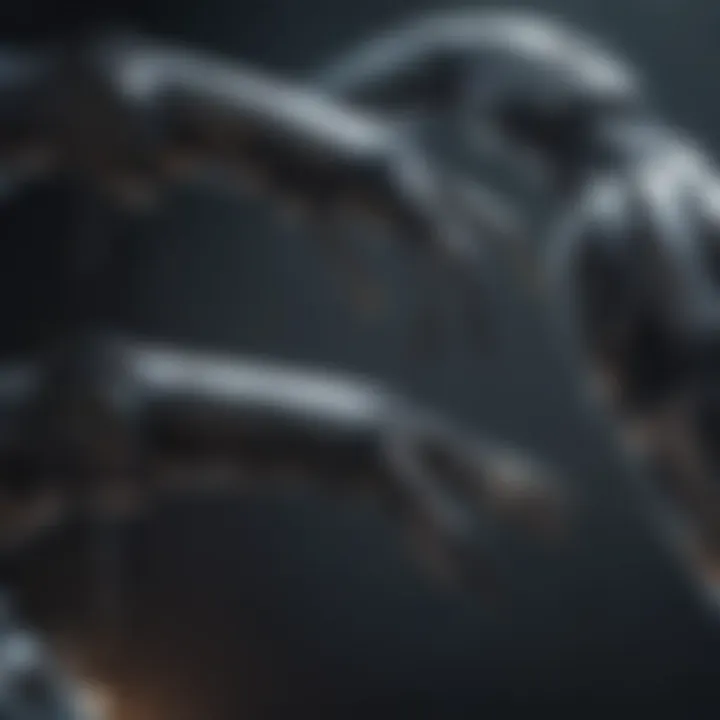 A futuristic representation of robotic arms integrating artificial intelligence technologies