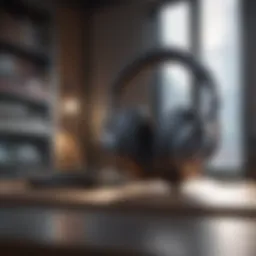 A serene study environment with soft background music playing.