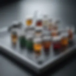 Illustration of a BinaxNOW testing kit with clear visibility of components