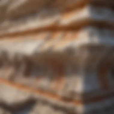 Sedimentary Structure of Calcite Limestone Sedimentary layers of calcite limestone in a natural setting