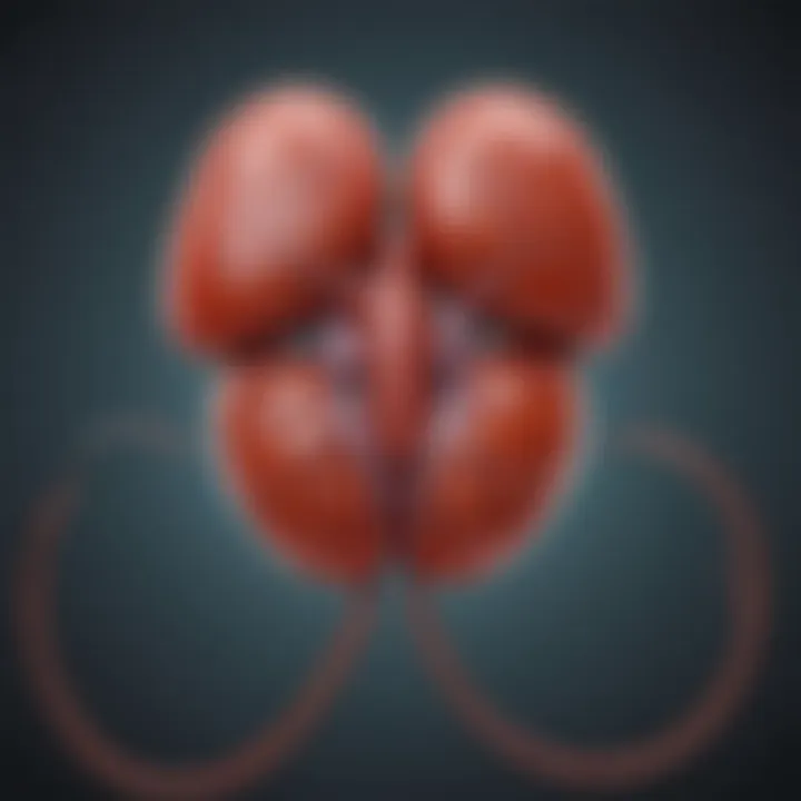 An abstract representation of a kidney with a lifeline