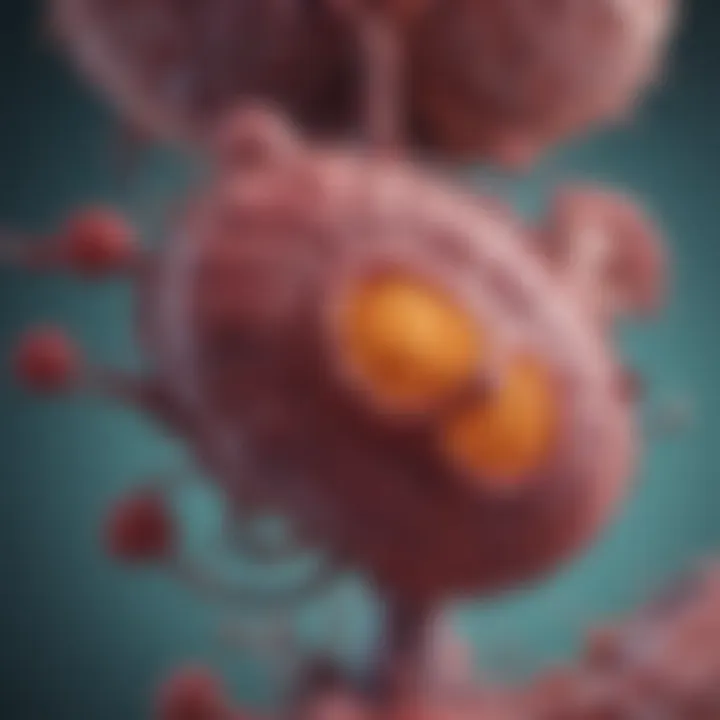 Diagram illustrating liver metastasis from cholangiocarcinoma