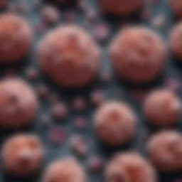 Microscopic view of cholangiocarcinoma cells