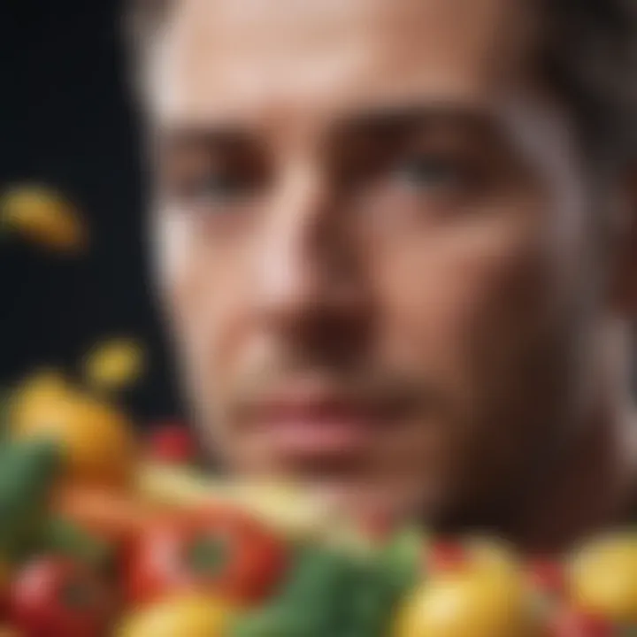 A vibrant spread of nutritious foods enhancing brain health