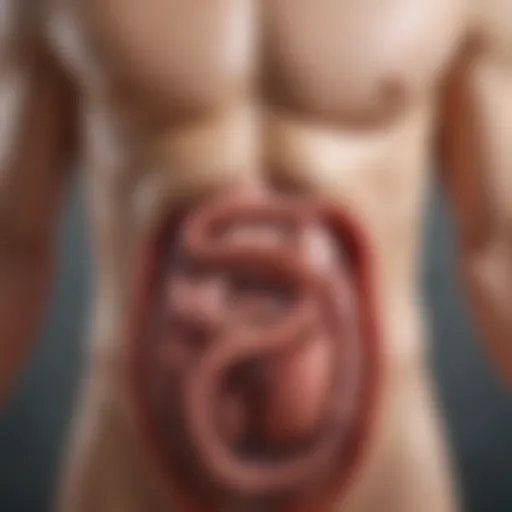 Illustration depicting various gastric disorders and their symptoms.