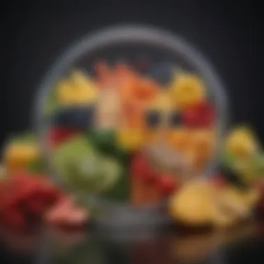 Nutritional Balance for Diabetes Management A colorful assortment of diabetes-friendly foods highlighting nutritional balance.