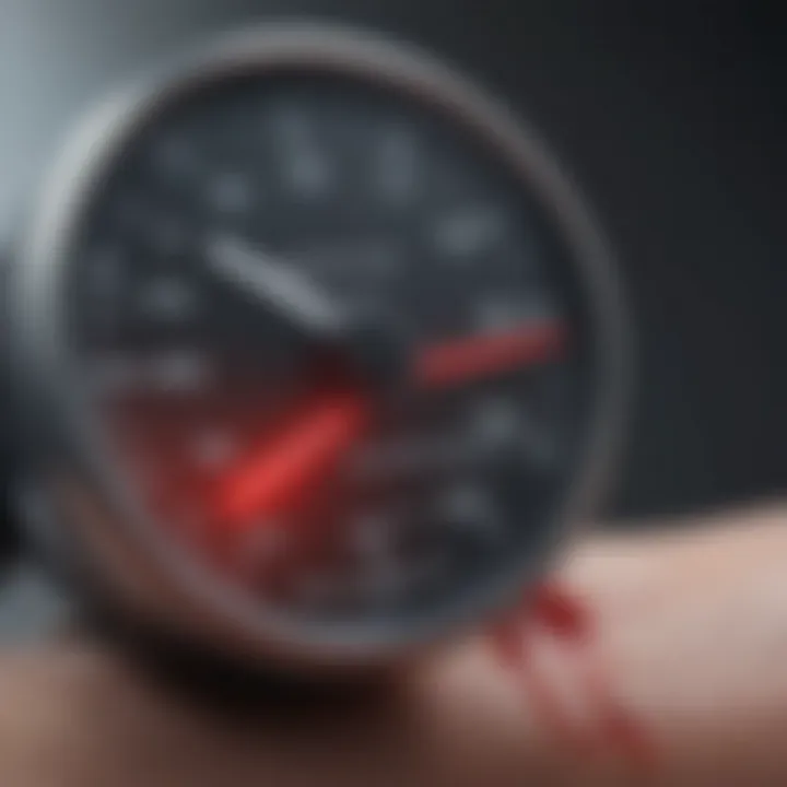 Graph showing blood pressure trends over time
