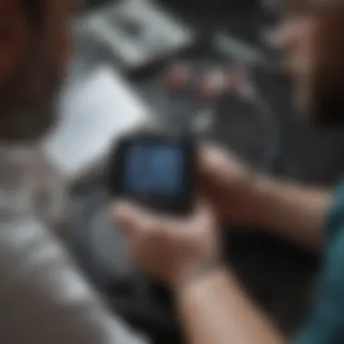 Clinical Data Review Clinician reviewing patient's blood pressure data