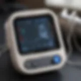 Digital device displaying blood pressure reading