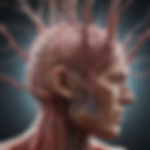 Detailed view of cerebral vasculature