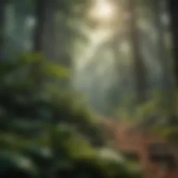Lush tropical forest showcasing biodiversity