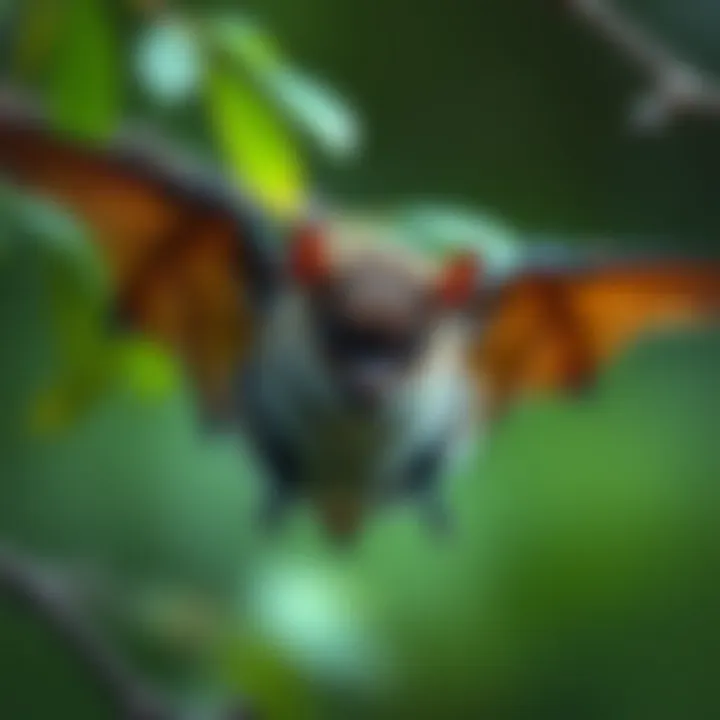 Balancing Conservation and Health A visual representation of conservation efforts balancing bat protection and public health strategies.