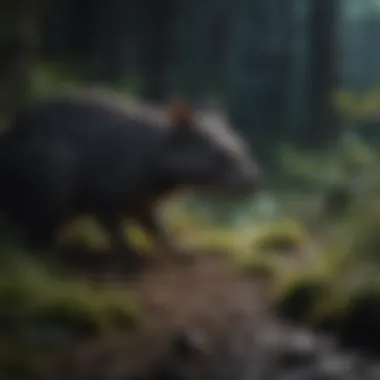 Life in the Shadows: Nocturnal Fauna A close-up of nocturnal animals in their natural habitat