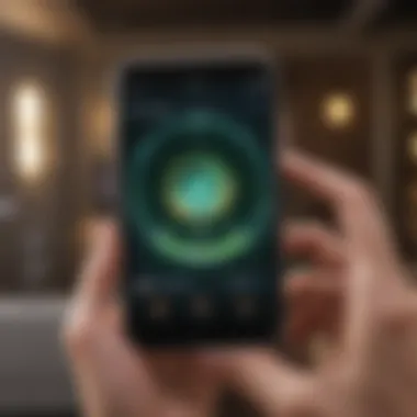 Smartphone Integration for Enhanced Tracking Depiction of smartphone integration with the Amazon Halo for health tracking
