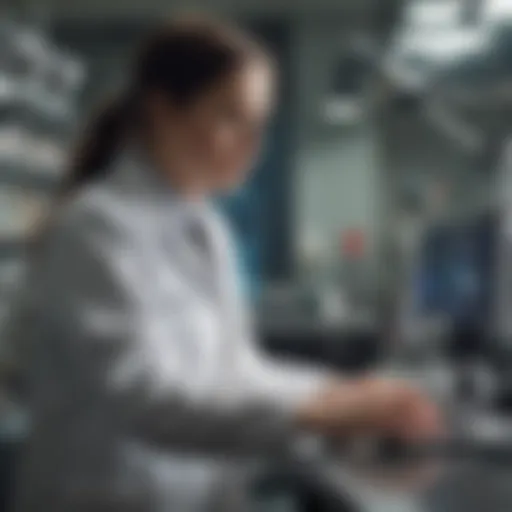 A dedicated researcher in a lab at St. Jude Children's Research Hospital