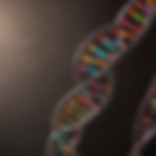 A visual representation of a DNA double helix with ethnic markers highlighted.