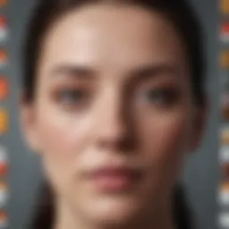 A close-up view of a variety of face medications arranged artistically.