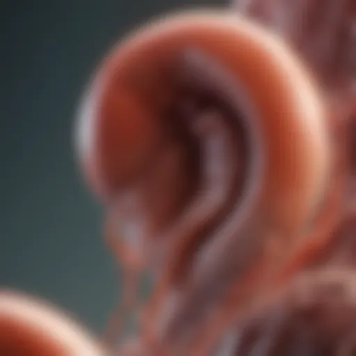 Detailed illustration of kidney cyst formation