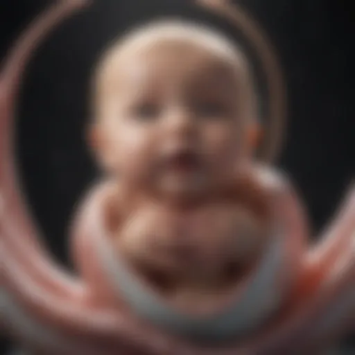 Visualization of fetal development stages influenced by prenatal conditions