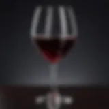 A close-up view of a glass of deep red wine showcasing its rich color and clarity