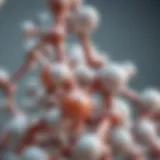 Illustration showing the molecular structure of calcium