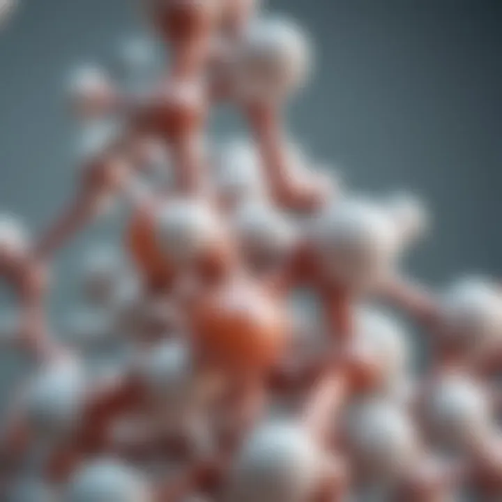 Illustration showing the molecular structure of calcium