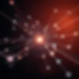 An artistic representation of photons as particles of light