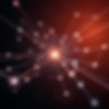 An artistic representation of photons as particles of light