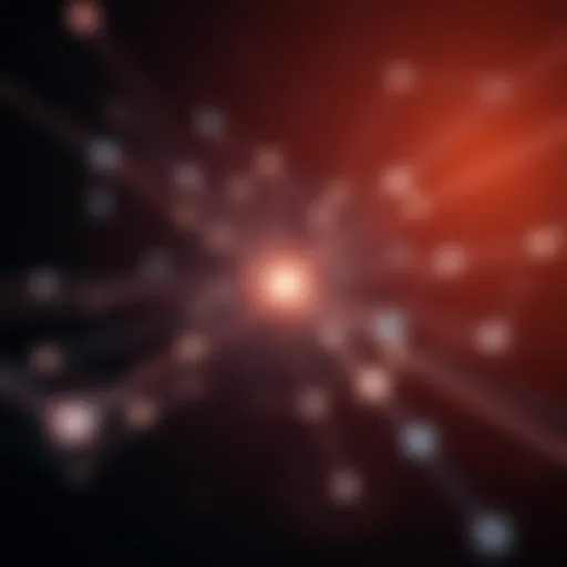 An artistic representation of photons as particles of light