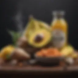 Visual representation of potassium-rich foods