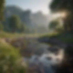 A serene landscape depicting tranquility and well-being