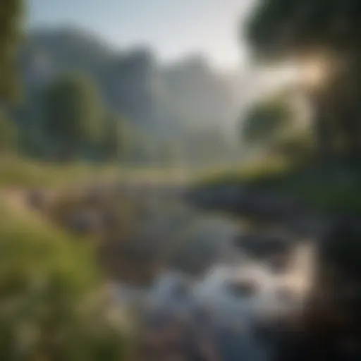 A serene landscape depicting tranquility and well-being