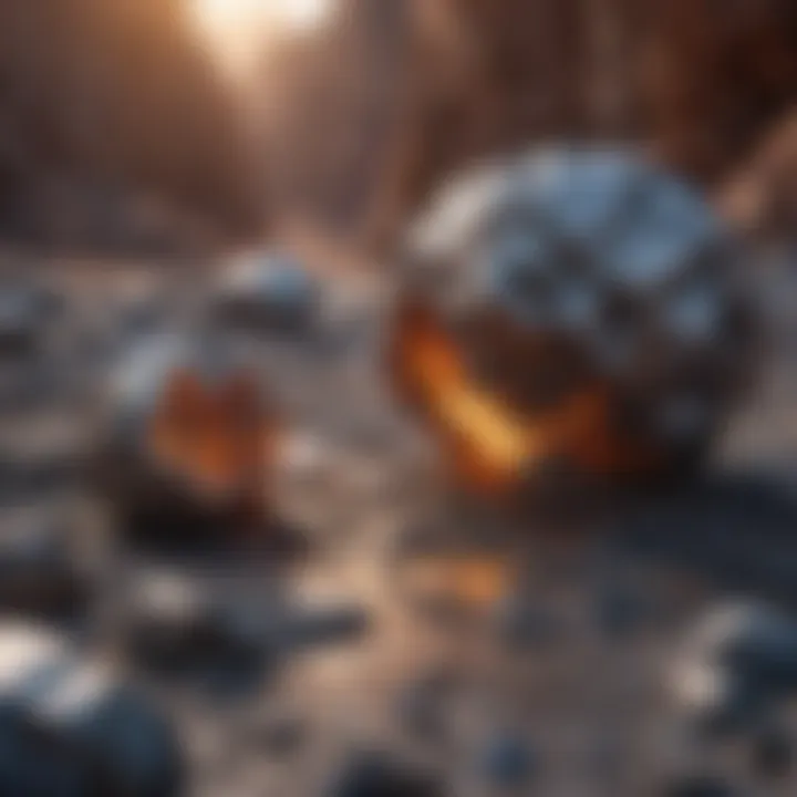 Natural titanium deposits in geological formations