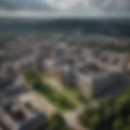 Aerial view of the University of Bristol campus showcasing its architectural beauty