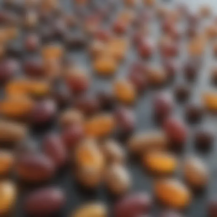 An array of supplements highlighting various vitamins