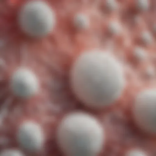 Microscopic view of connective tissue showcasing its diverse cell types and matrix composition