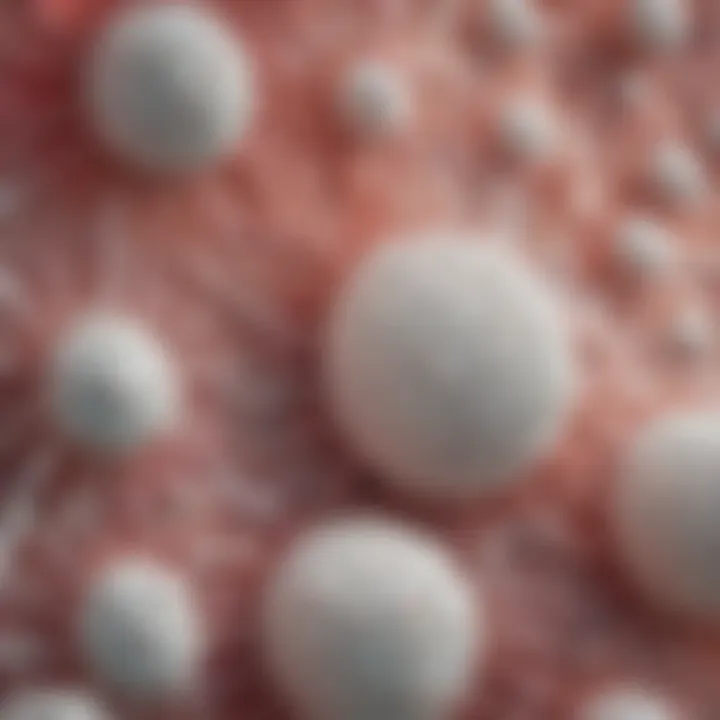 Microscopic view of connective tissue showcasing its diverse cell types and matrix composition