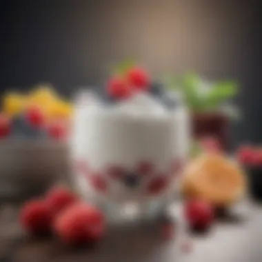 Probiotic-Rich Yogurt A nutritious bowl of probiotic-rich yogurt topped with fruits