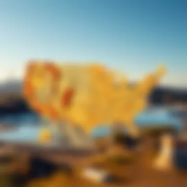 Map showcasing geothermal resources across the United States