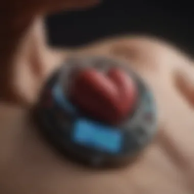 Real-Time Heart Rhythm Monitoring Innovative heart rhythm monitoring device displaying real-time data