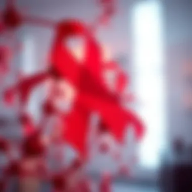 Illustration depicting innovative methodologies in HIV research.