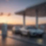 Hydrogen refueling station with vehicles