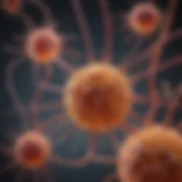 Diagram illustrating the molecular pathways involved in B cell survival in leukemia.