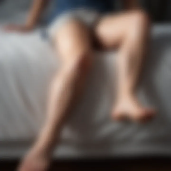 Illustration depicting various sleep disorders linked to leg movements